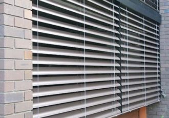 external venetian blinds projects, external aluminium blinds, external venetian blinds showroom, external venetian blinds austin,